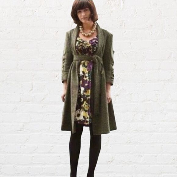 Anthropologie Maeve Giverny Silk Ruffle Smocked abstract watercolor Sundress - Picture 2 of 6